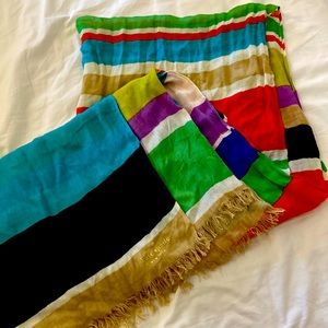 Kate Spade colorful striped scarf